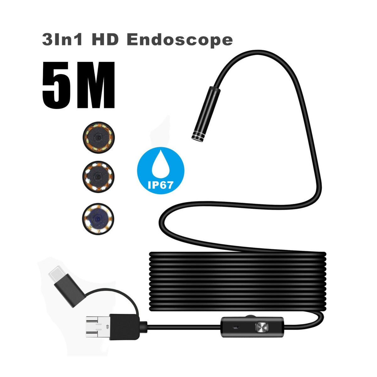 Cámara Endoscópica FlexView™ 5M 3 en 1
