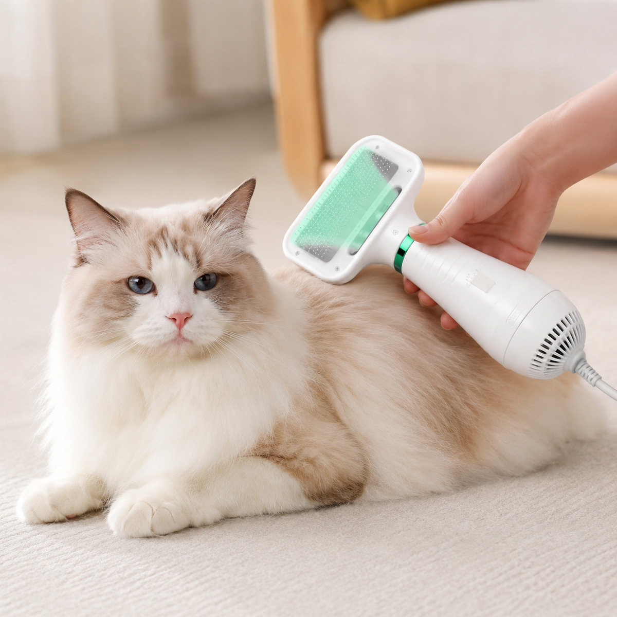 PetDry 2 en 1 – Cepillo Secador para Mascotas