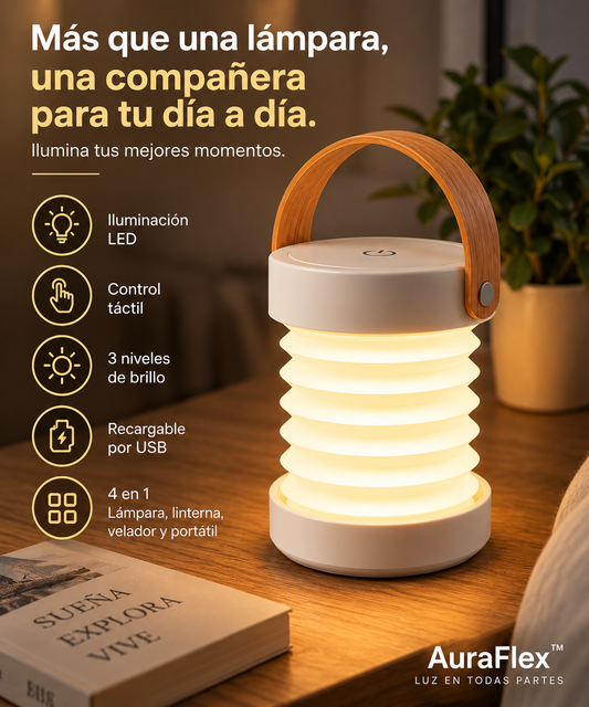 Lámpara AuraFlex LED Plegable 3 en 1