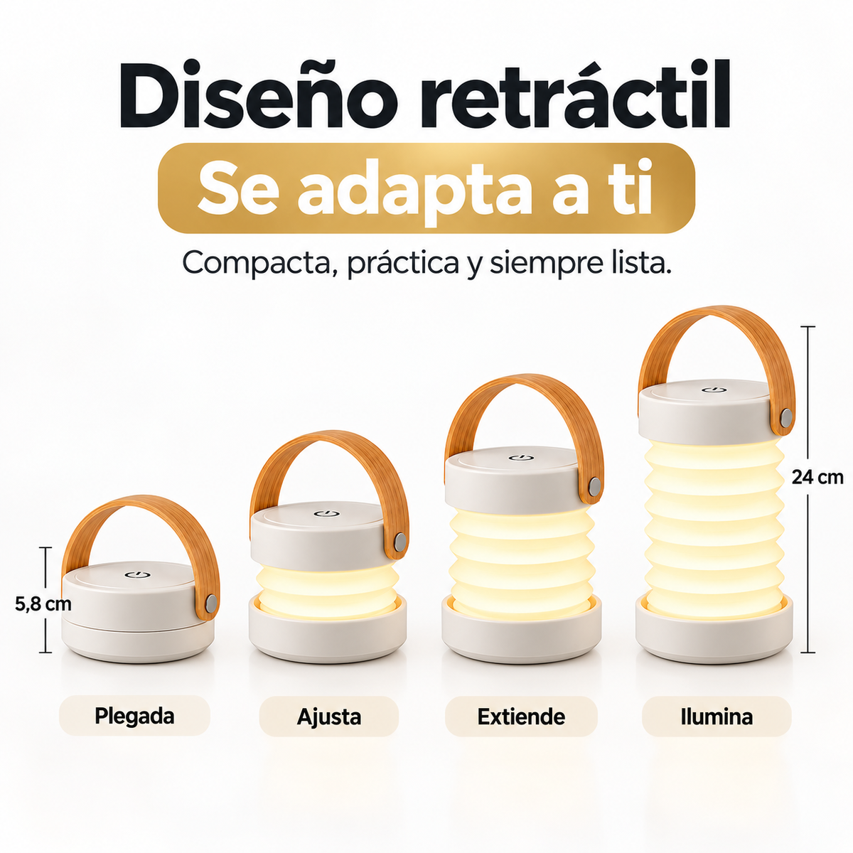 Lámpara AuraFlex LED Plegable 3 en 1